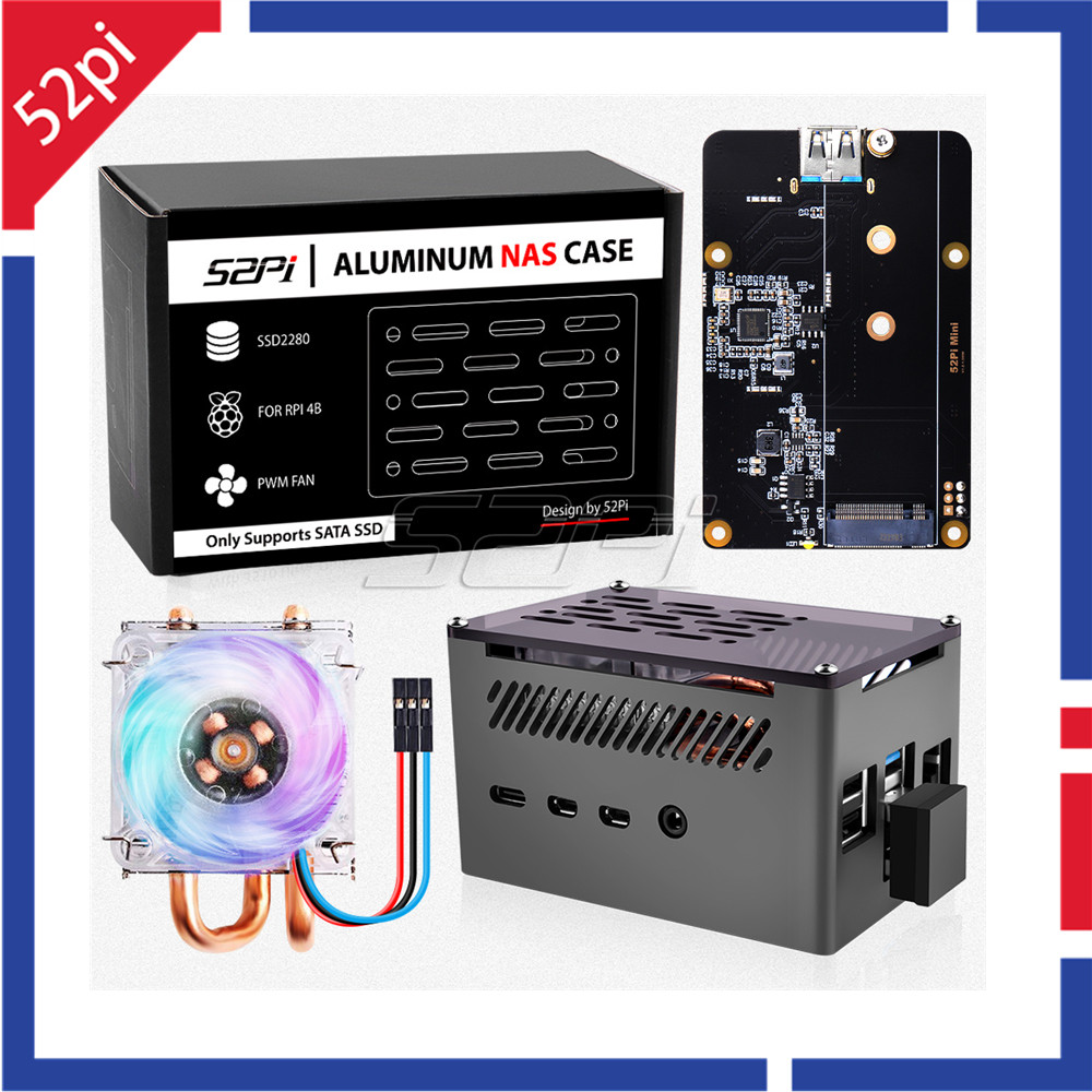 52Pi 라즈베리 파이 4 케이스 알루미늄 브릭 블랙  - Argon One V3 M.2 Nvme Case 리뷰 및 가격